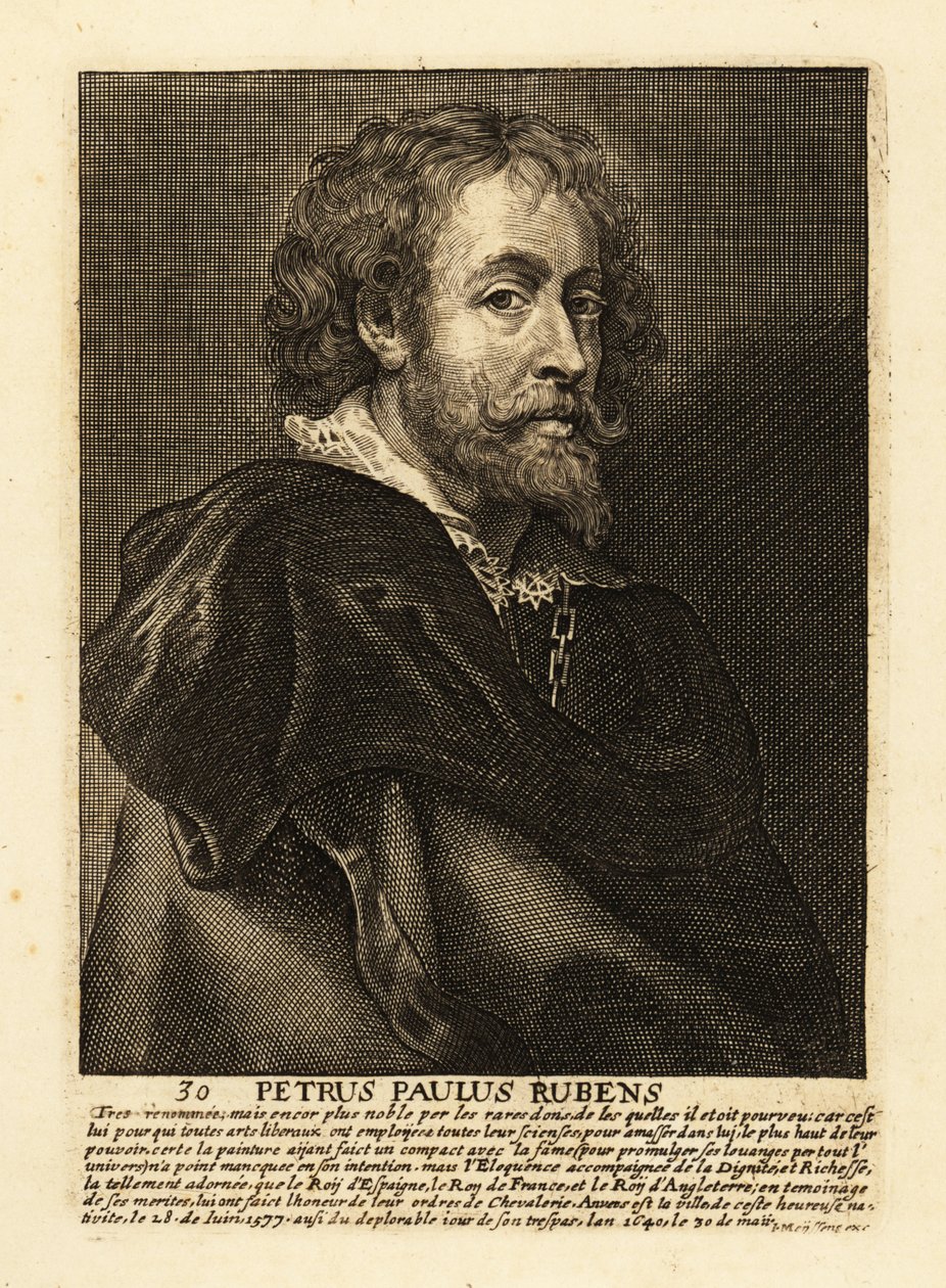 Portrett av Sir Peter Paul Rubens, flamsk kunstner og diplomat av Peter Paul (after) Rubens