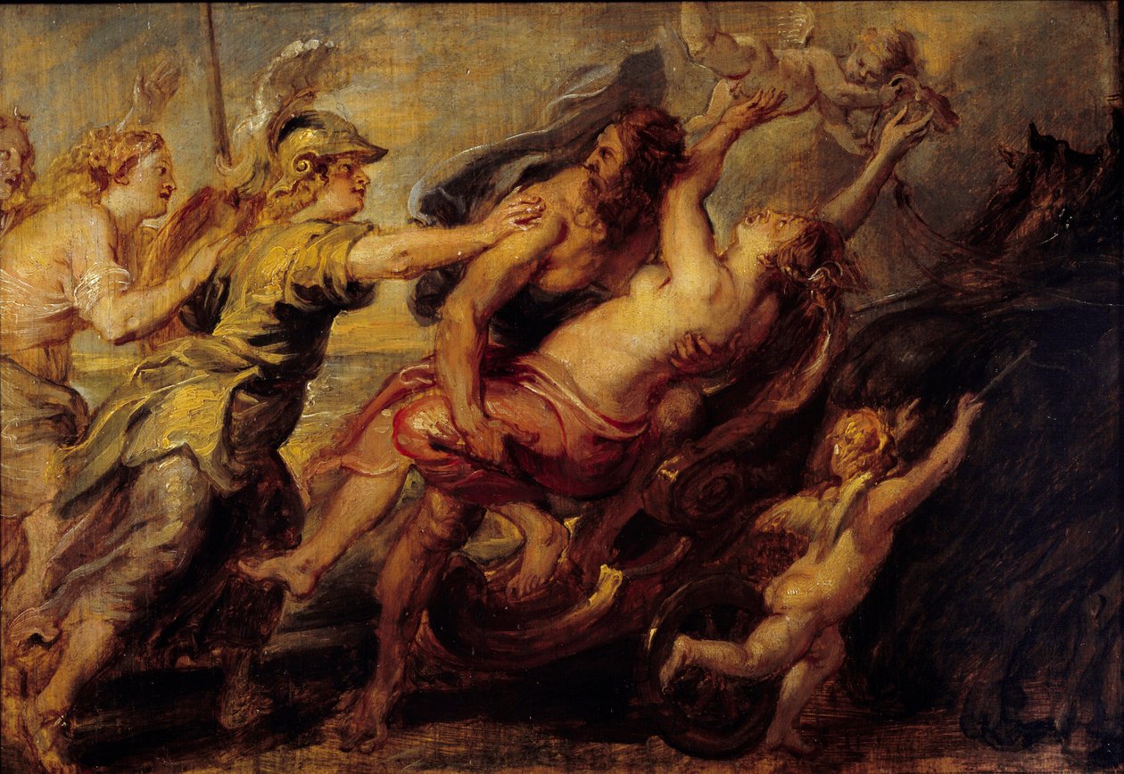 Fjerning av Proserpin. Maleri tilskrevet Pierre Paul (Pierre-Paul) Rubens (eller Peter Paul eller Petrus Paulus) (1577-1640) Ec. Flam av Peter Paul (attr. to) Rubens