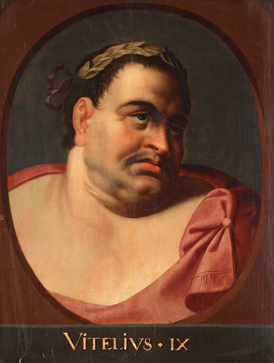 Vitellius (Aulus Vitellius Germanicus Emperor Augustus) empereur romain (15-69) - Emperor Vitellius par Rubens, Peter Paul av Peter Paul (school of) Rubens