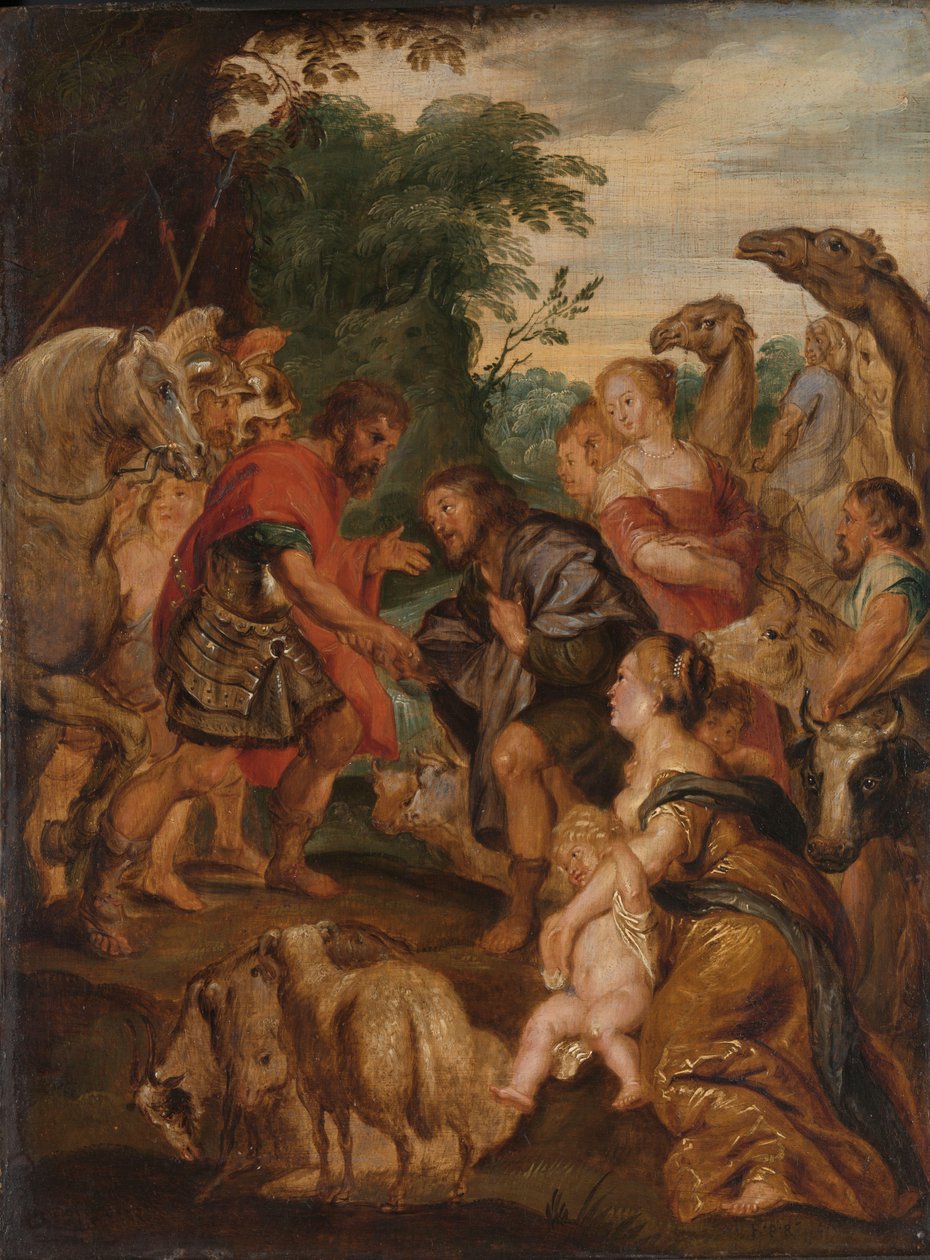Forsoningen mellom Jakob og Esau av Peter Paul Rubens (after)