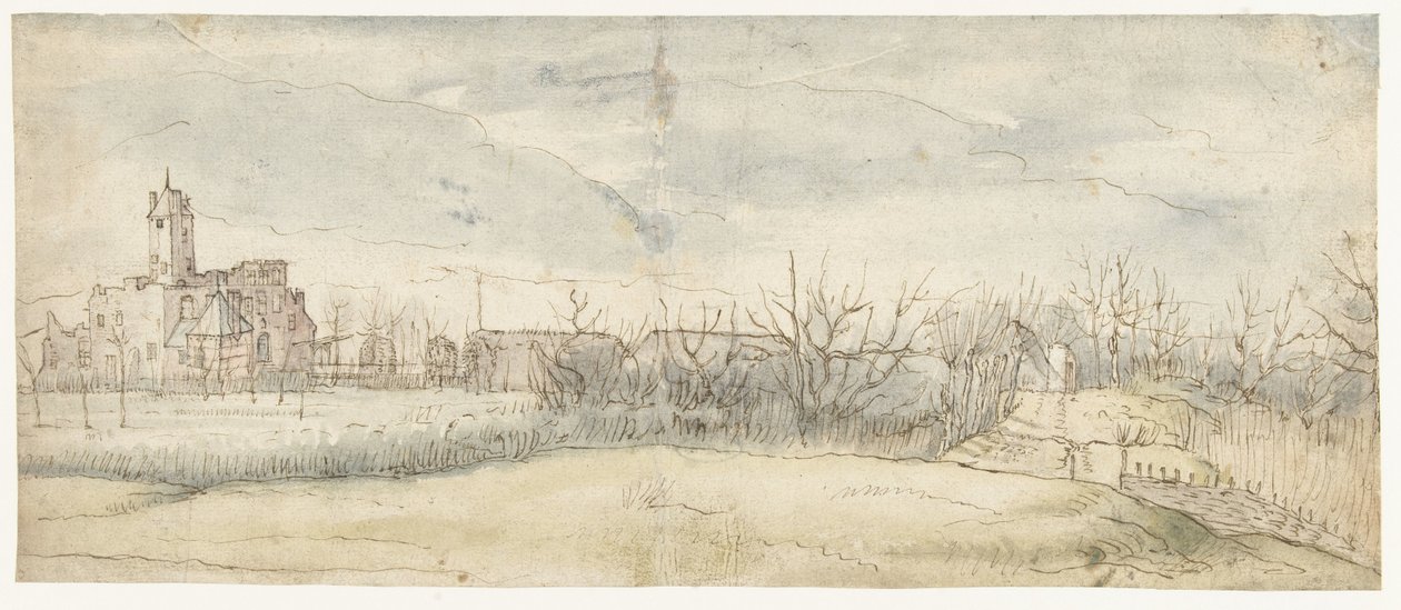 Utsikt over slottet Crayenhof i Zwijndrecht, 1606 av Peter Paul Rubens (attributed to)