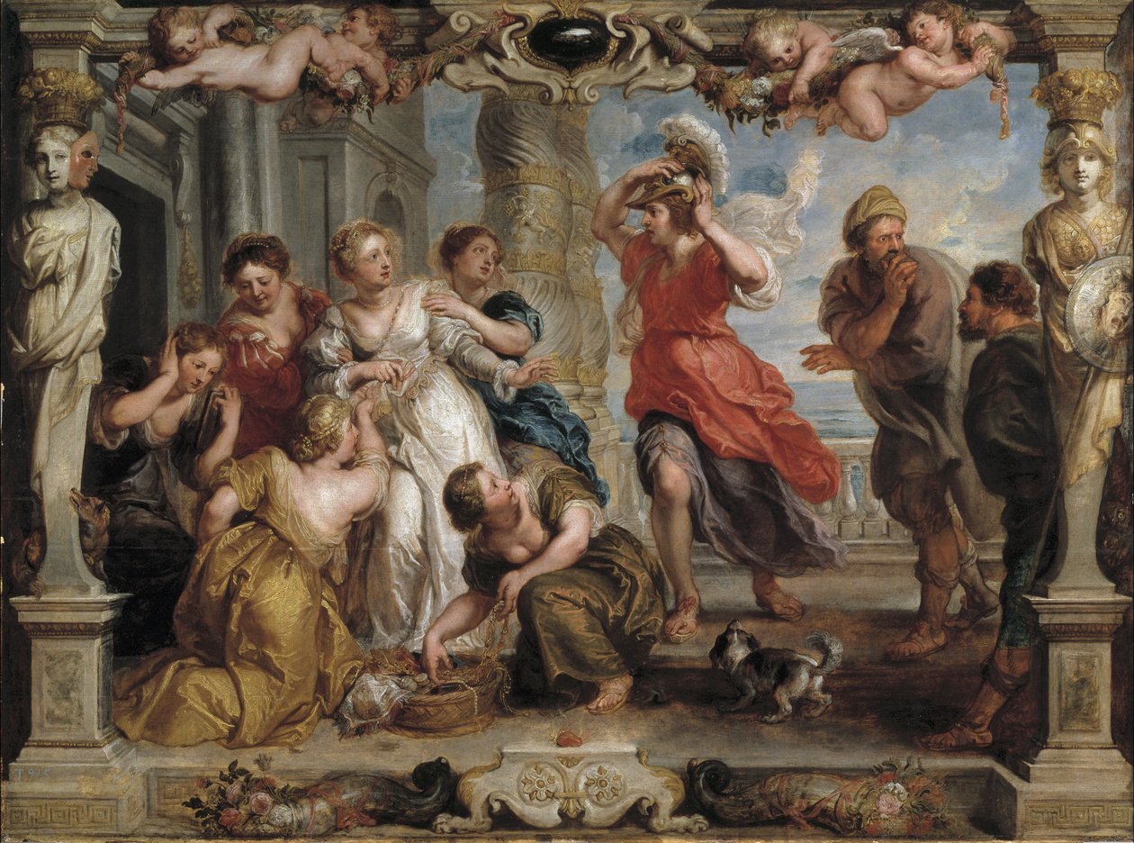 Akilles oppdaget av Ulysses blant døtrene til Lycomedes på Skyros, 1630-1635 av Peter Paul Rubens