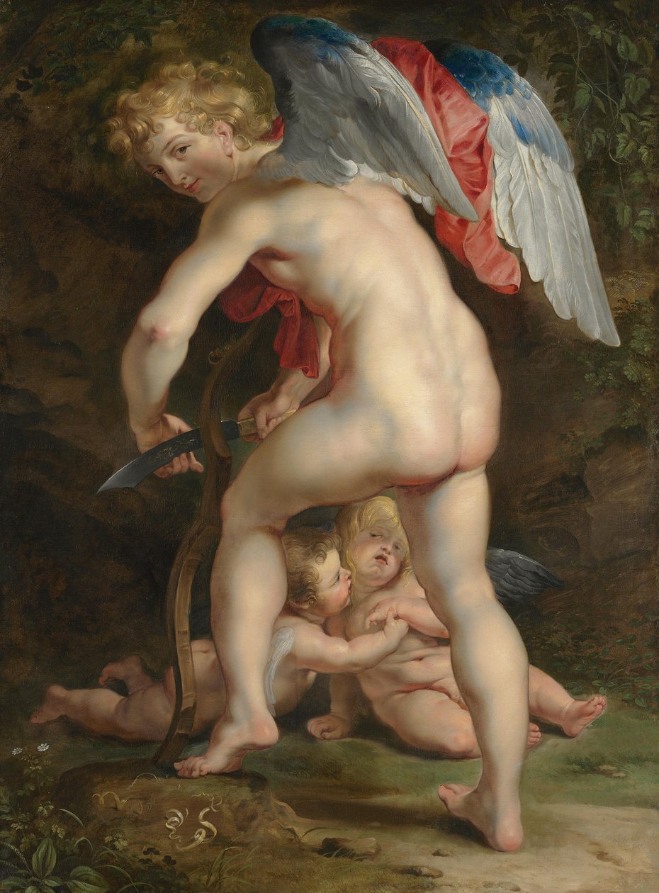 Amor skjærer buen av Peter Paul Rubens