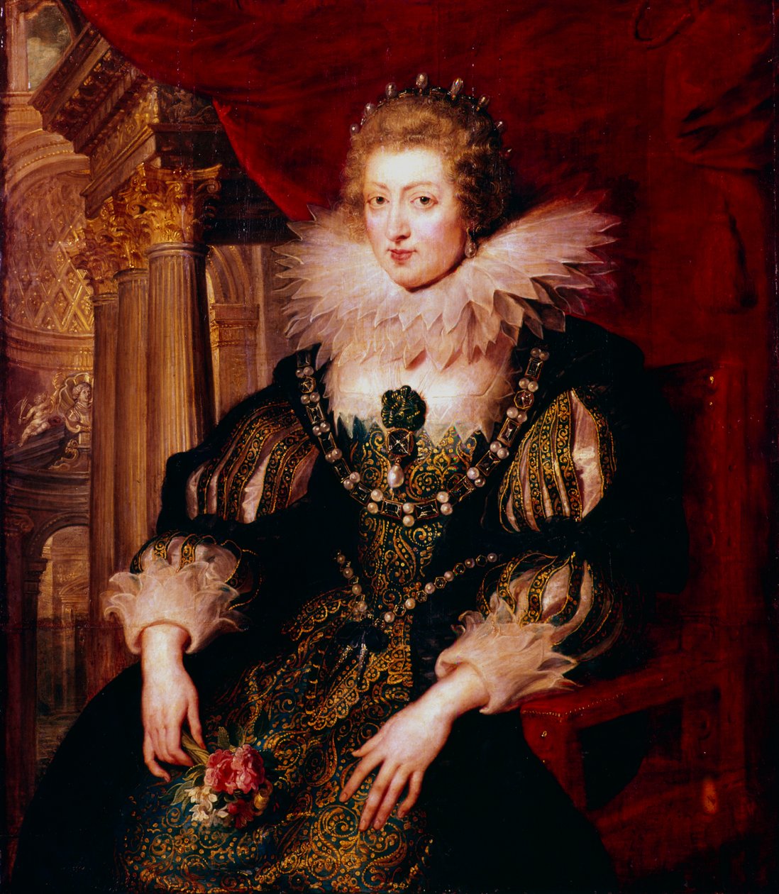 Anne av Østerrike, dronningkonsort av Frankrike, 1600-tallet. av Peter Paul Rubens