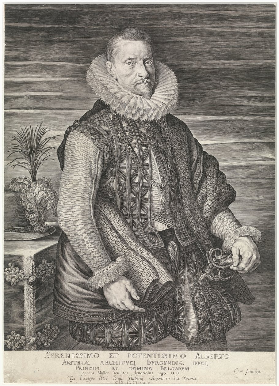 Erkehertug Albert av Østerrike (gravering) av Peter Paul Rubens
