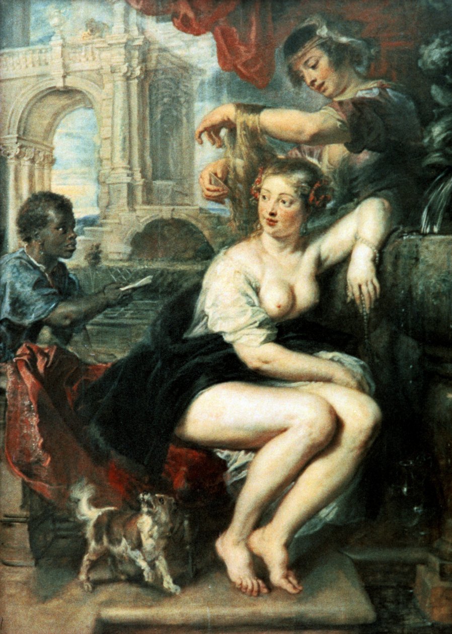 Bathsheba ved fontenen, ca. 1635 (olje på lerret) av Peter Paul Rubens