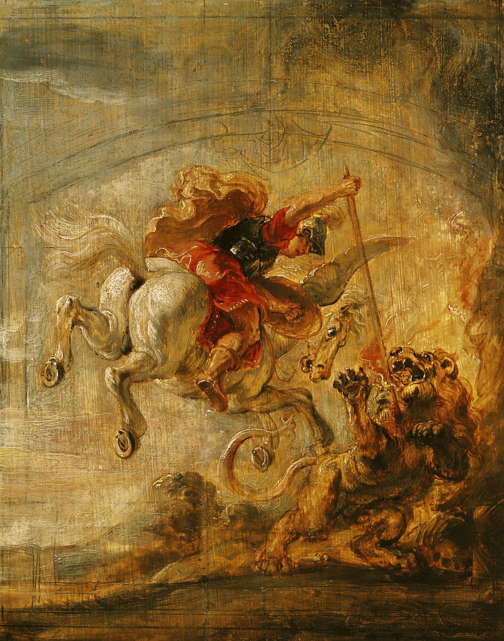 Bellerophon Riding Pegasus Fighting the Chimaera, 1635 av Peter Paul Rubens