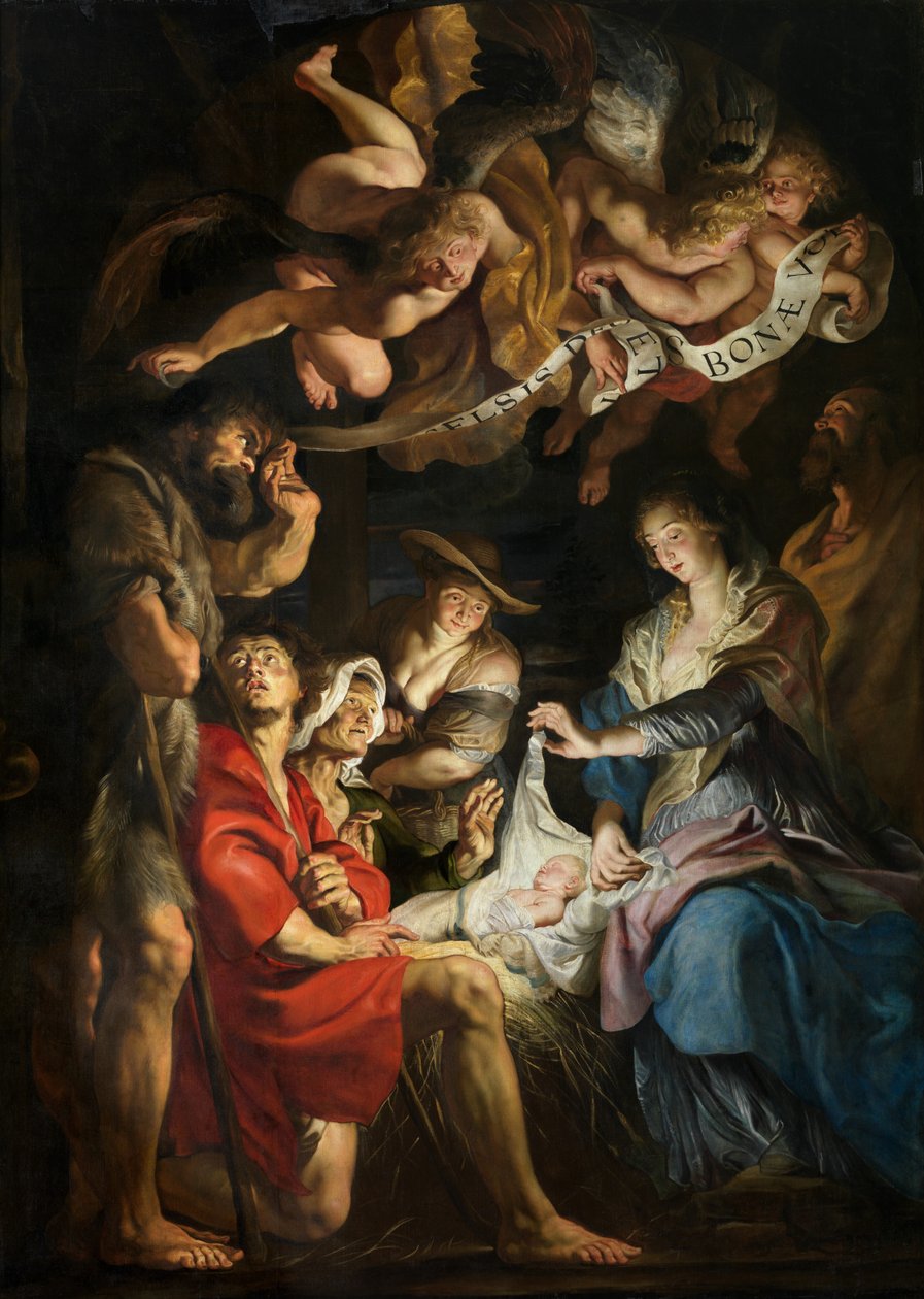 Kristi fødsel, tilbedelse av hyrdene av Peter Paul Rubens