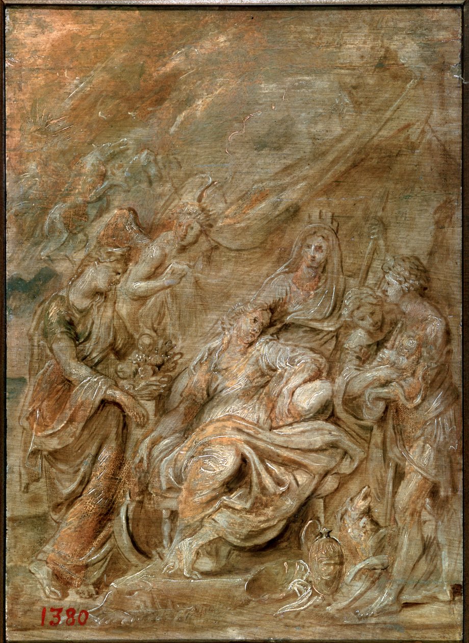Fødsel av Dauphin, Louis XIII, 1622. av Peter Paul Rubens
