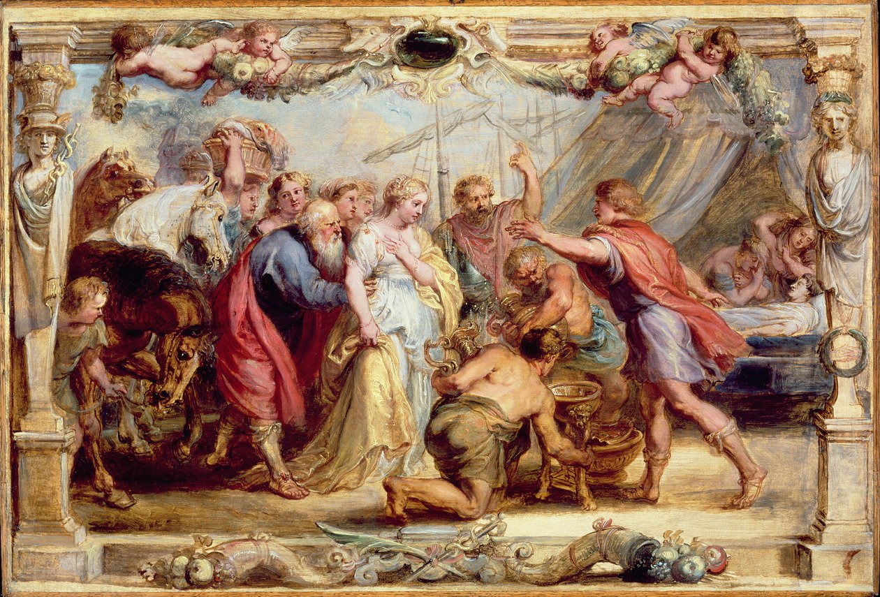 Brise er gitt tilbake til Achilles, 16301631 av Peter Paul Rubens