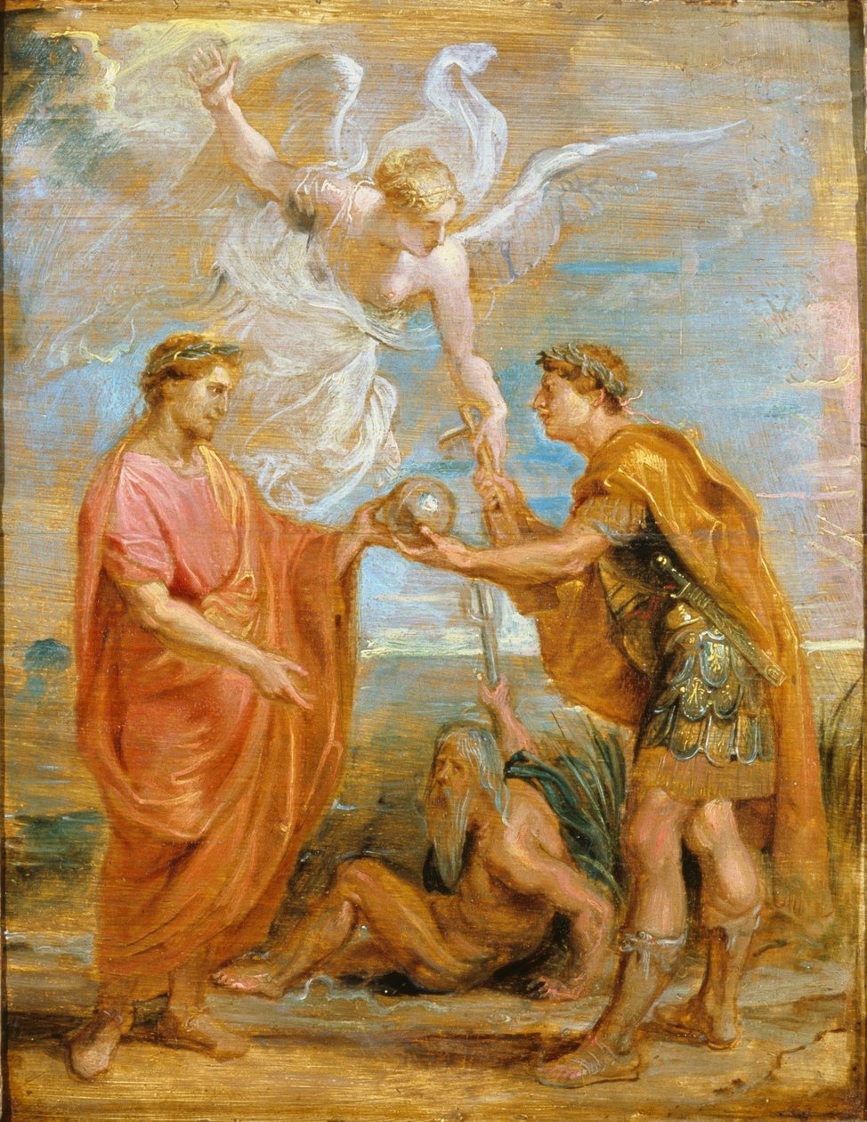 Konstantius utnevner Konstantin til sin etterfølger av Peter Paul Rubens
