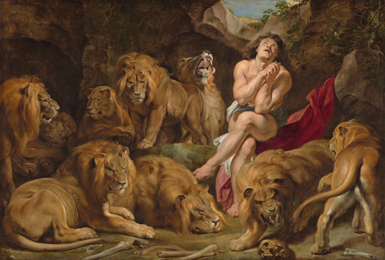 Daniel i Løvenes Hule, ca. 16141616. av Peter Paul Rubens