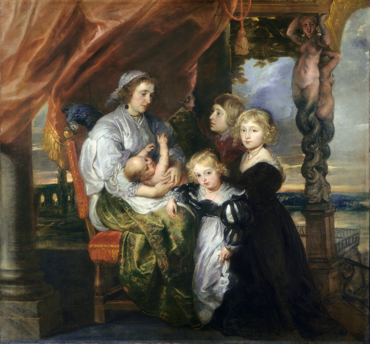 Deborah Kip, hustru til Sir Balthasar Gerbier, og hennes barn, ca. 1629-30 av Peter Paul Rubens
