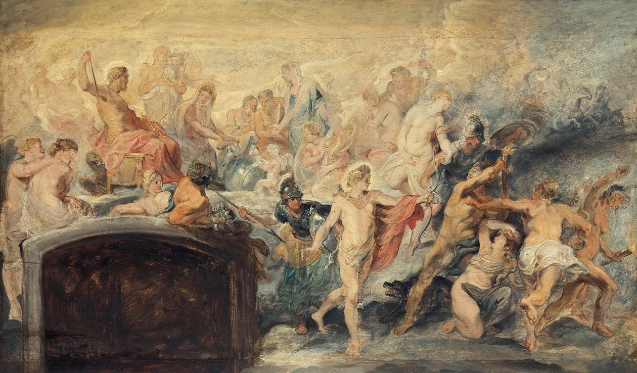 Gudenes råd (Skisse til Medici-syklusen) av Peter Paul Rubens