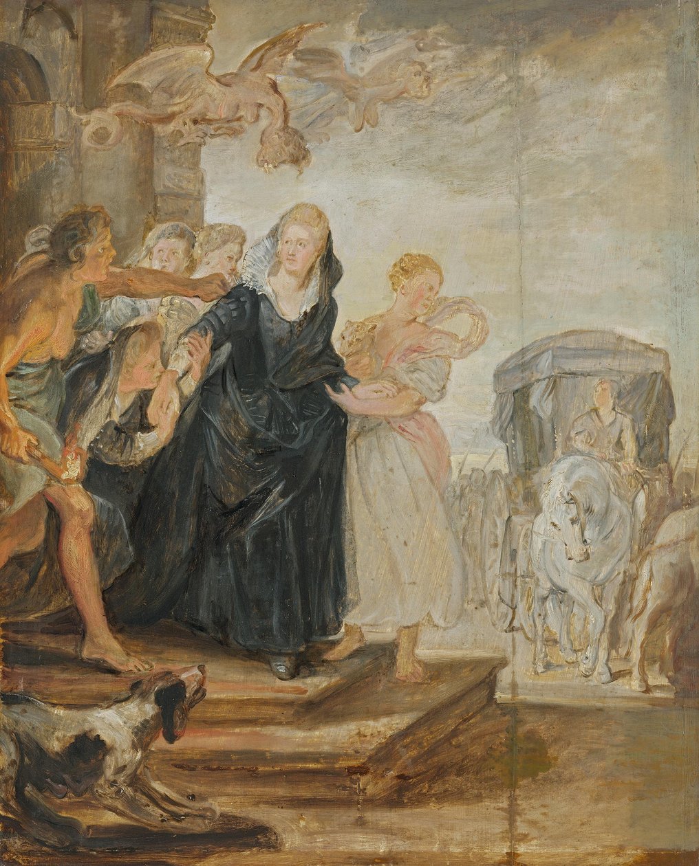 Avreisen fra Paris (skisse til Medici-syklusen) av Peter Paul Rubens