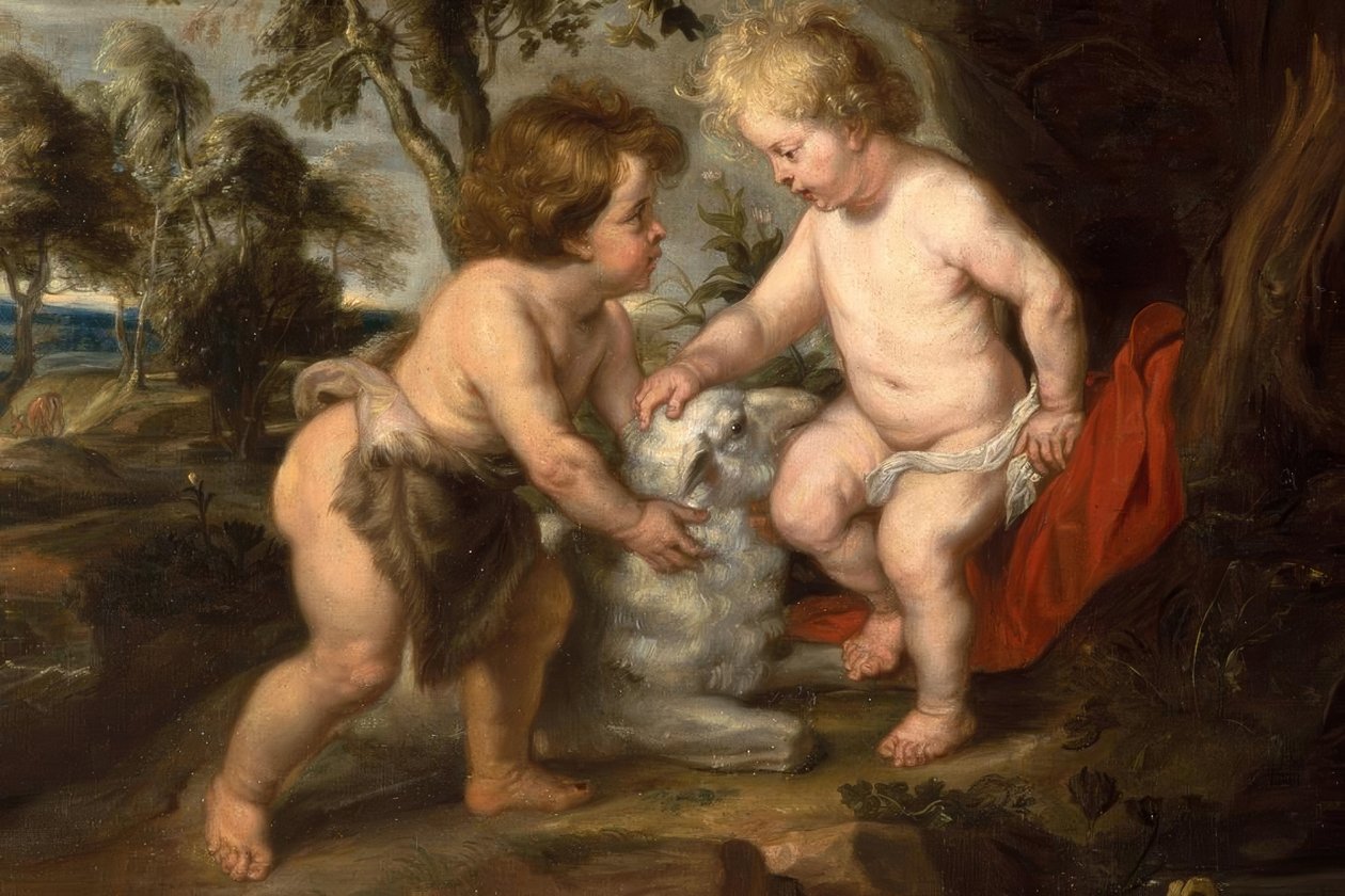 Den lille Jesus med gutten Johannes av Peter Paul Rubens