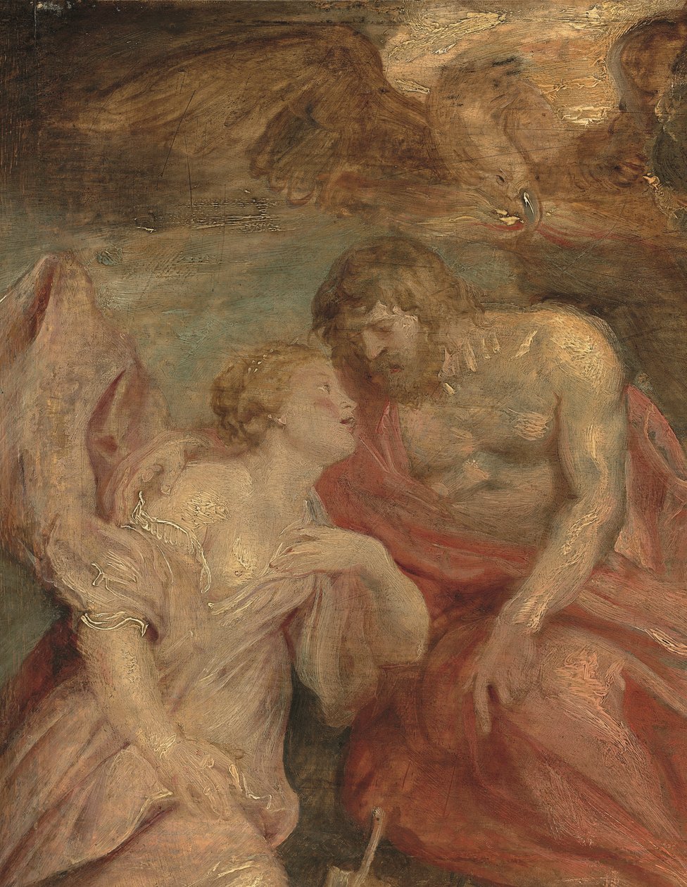 Detalj av Venus som bønnfaller Jupiter (olje på eikepanel) av Peter Paul Rubens