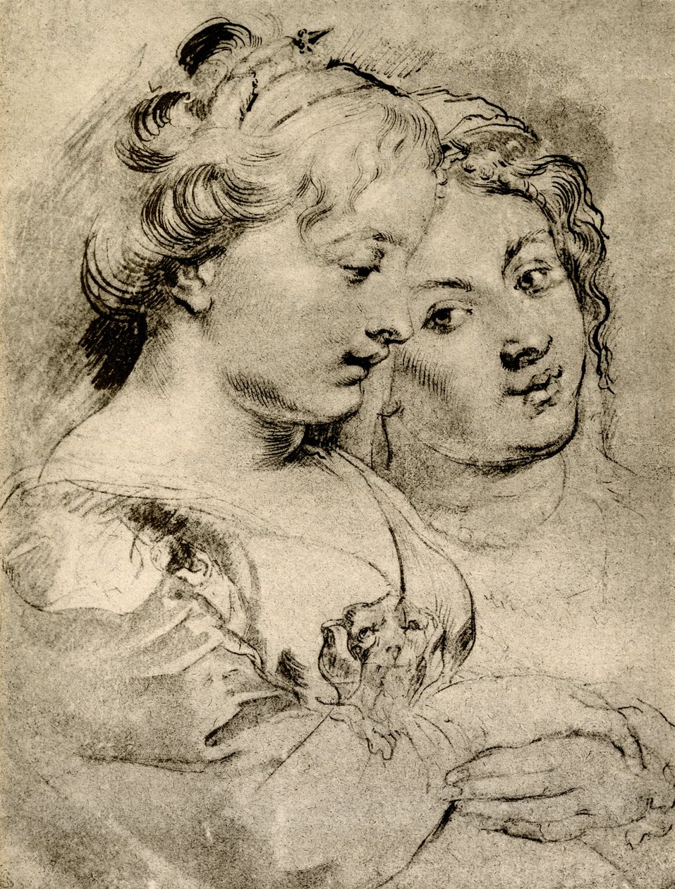 Detaljert studie om to jenter av Peter Paul Rubens