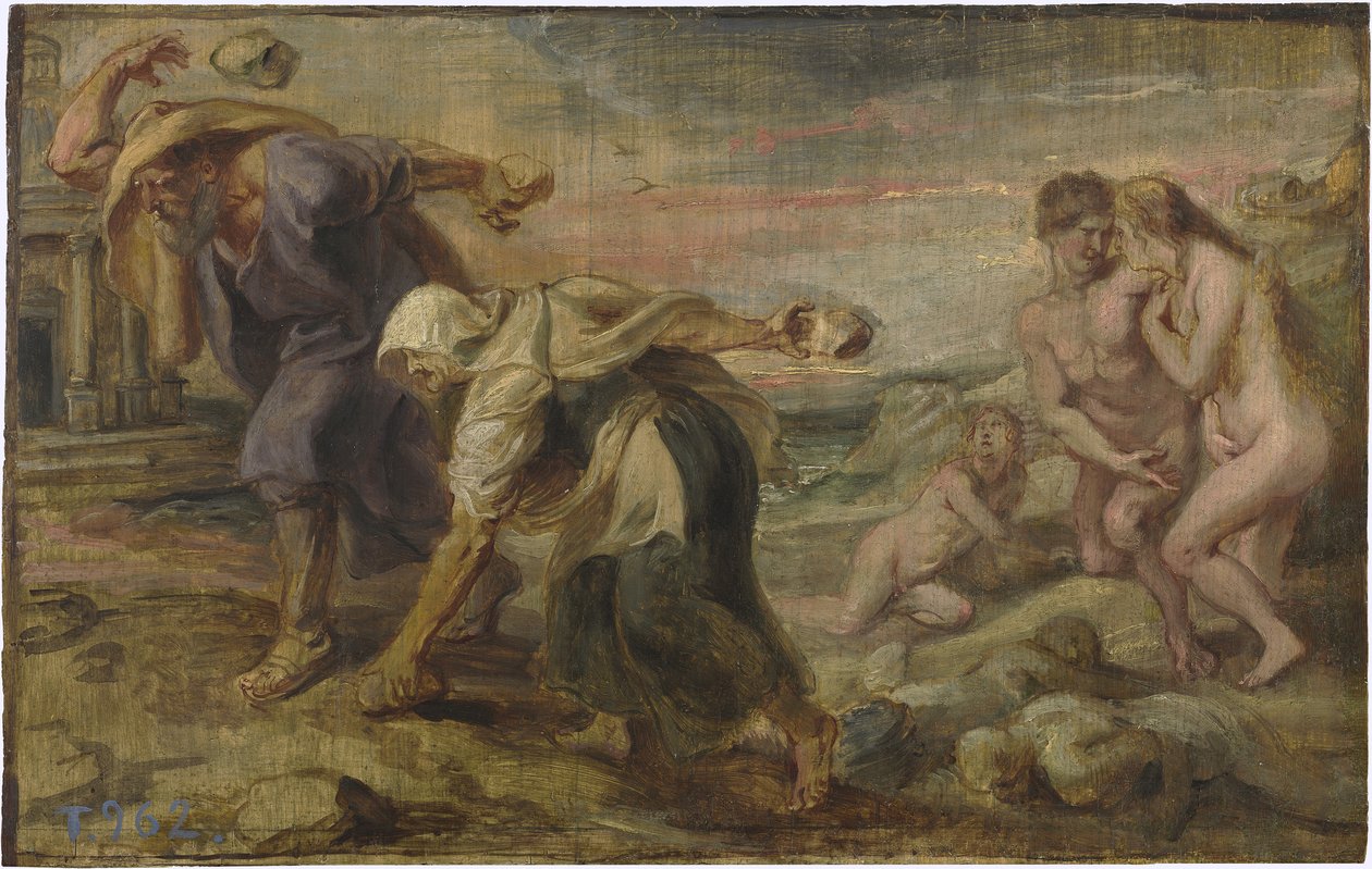 Deucalion og Pyrrha, ca 1636 av Peter Paul Rubens