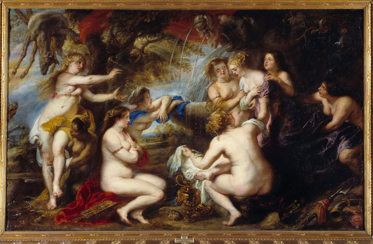 Diane og nymfen Callisto Diane overrasker den gravide callistonymfen til Zevs. Nymfen skjuler graviditeten. Maleri av Pierre Paul (Pierre-Paul) Rubens (eller Peter Paul eller Petrus Paulus) (1577-1640) 1600-tallet søn. 2,02x3,23 m Madrid, Prado-museet av Peter Paul Rubens