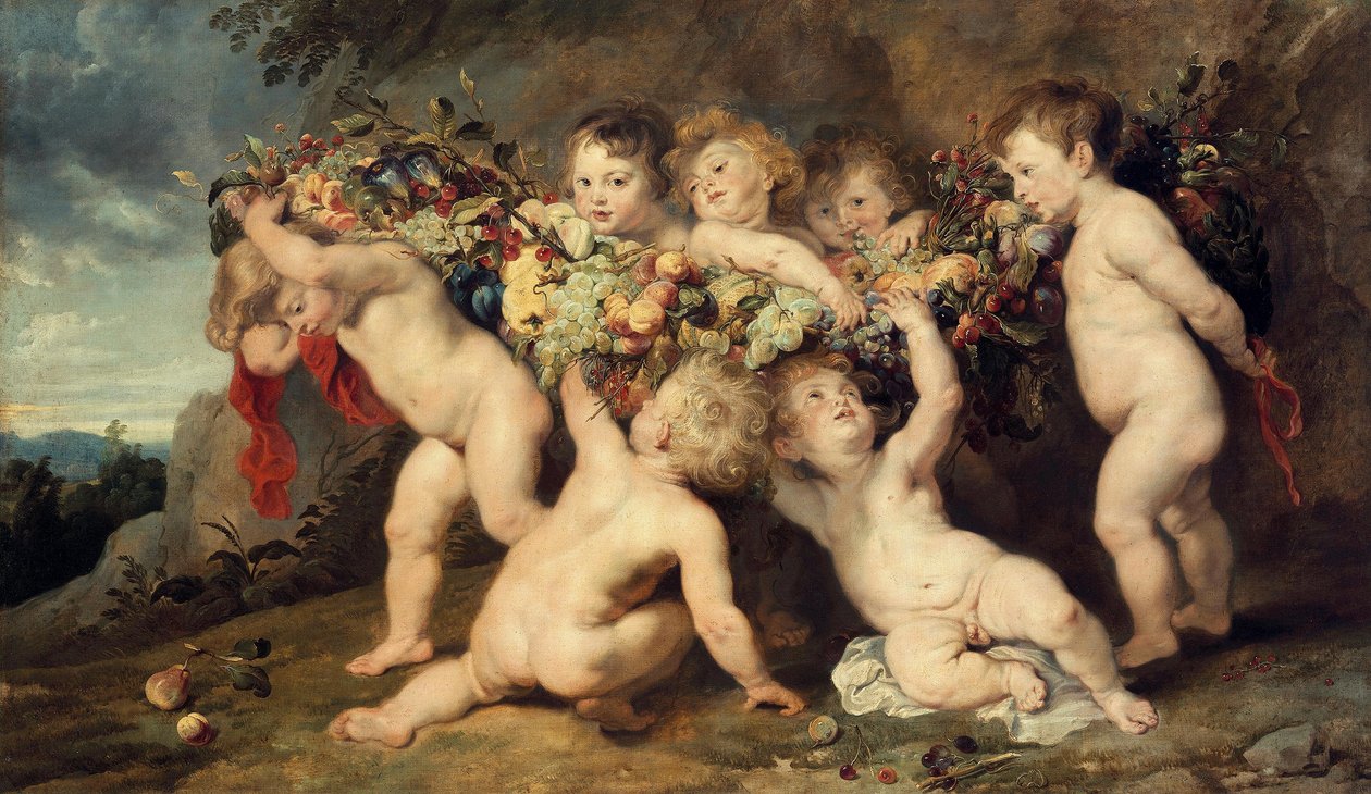 Fruktgirlanderen (med Frans Snyders og Jan Wildens) av Peter Paul Rubens