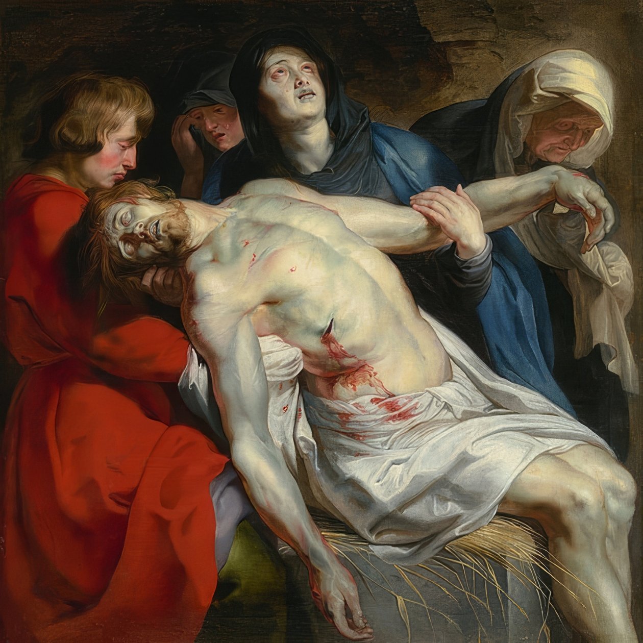 Kristi begravelse. Rundt 1612 av Peter Paul Rubens