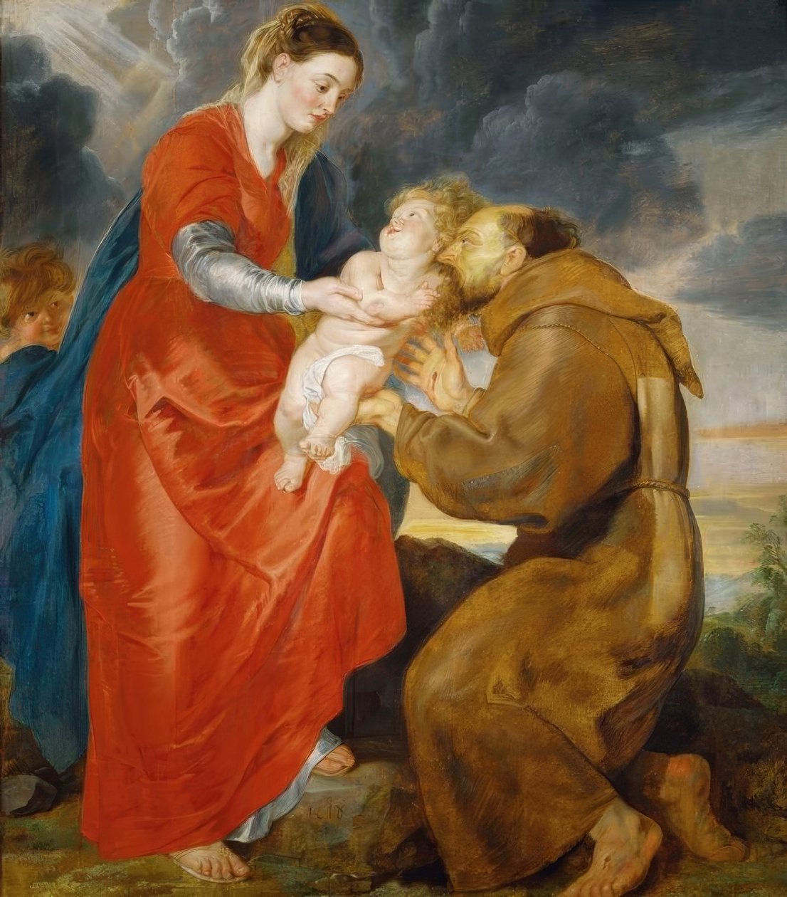Jomfruen viser seg for den hellige Frans av Peter Paul Rubens