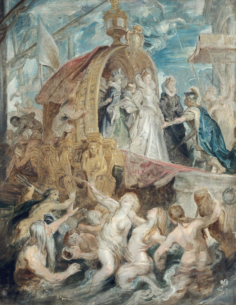 Landgangen i Marseille (skisse til Medici-syklusen) av Peter Paul Rubens