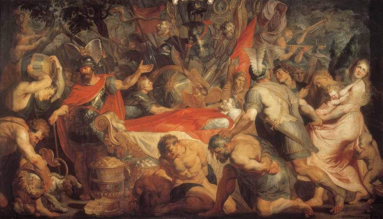 Begravelsen til Decius Mus av Peter Paul Rubens