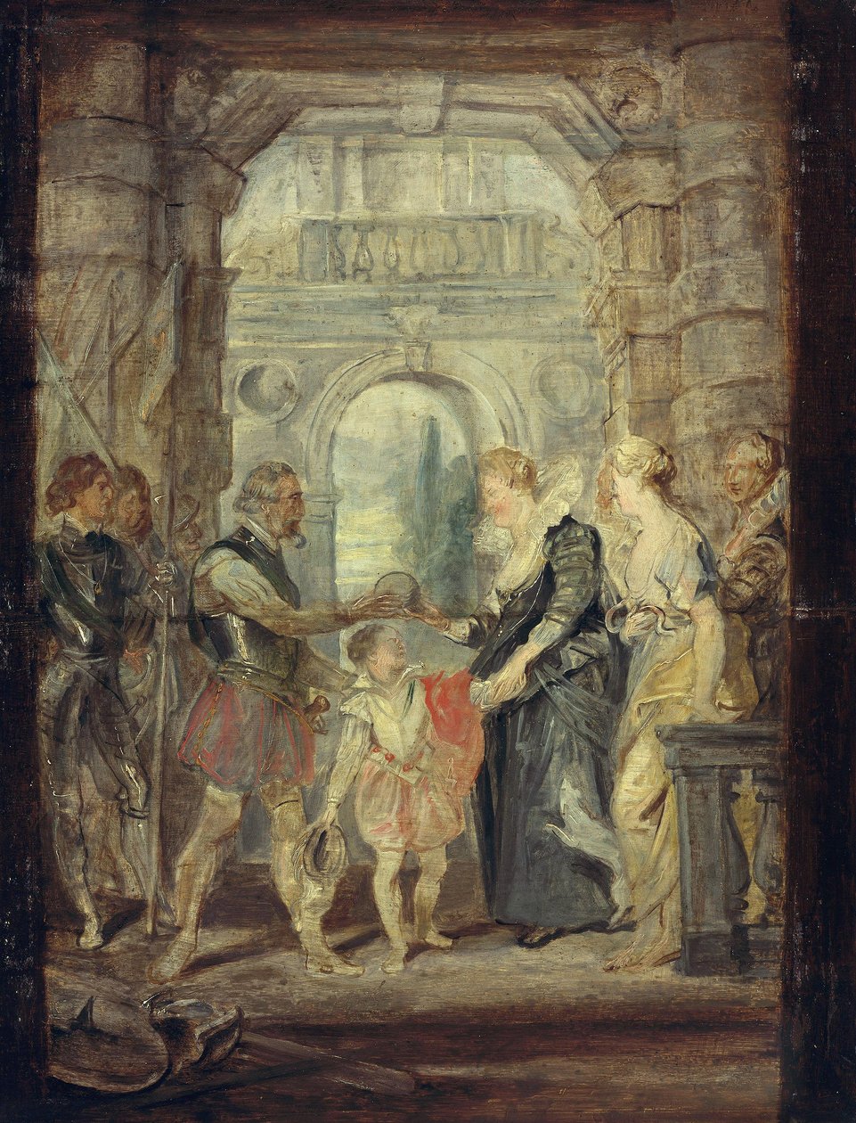 Overdragelsen av regentskapet (skisse til Medici-syklusen) av Peter Paul Rubens