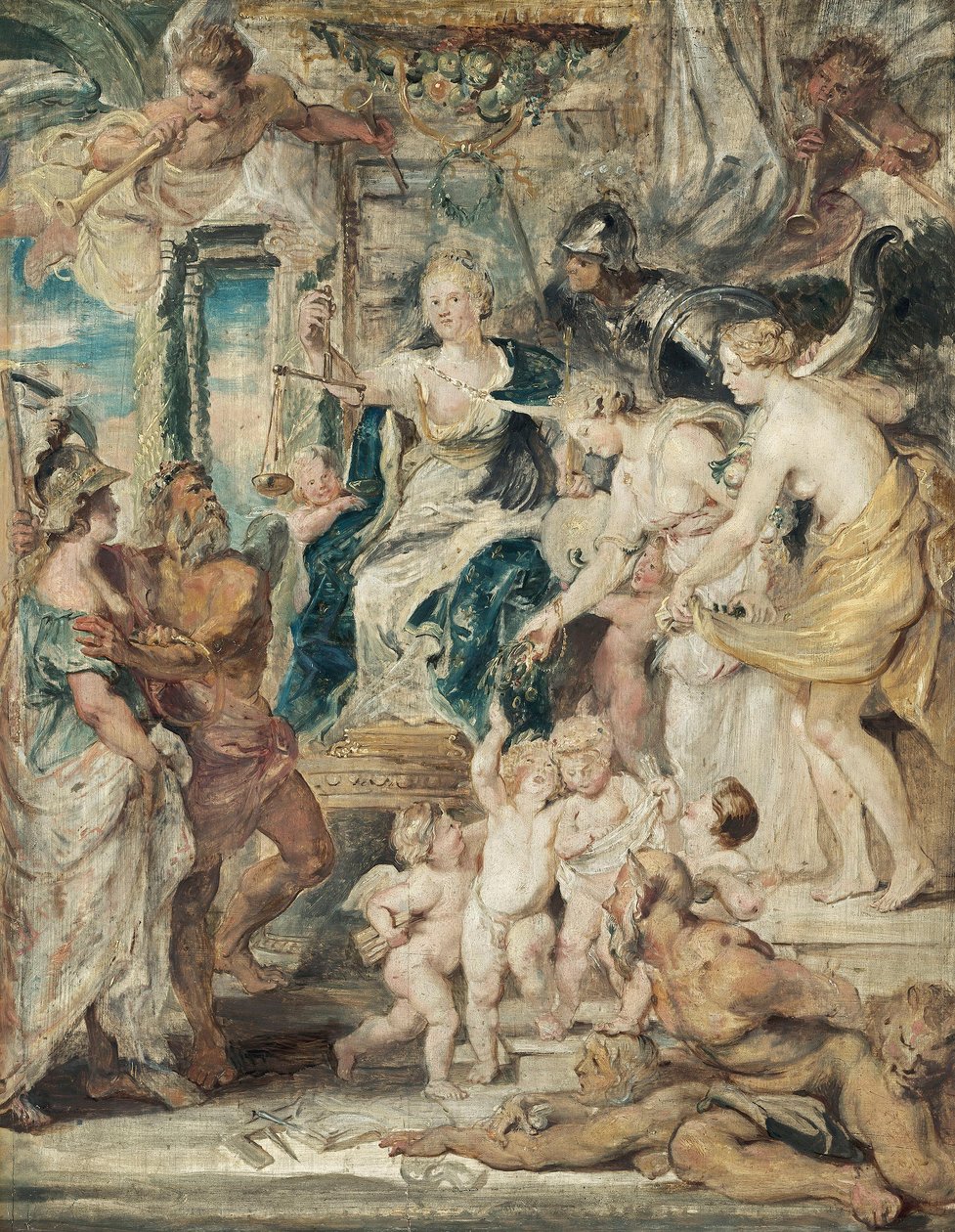 Det lykkelige styret (skisse til Medici-syklusen) av Peter Paul Rubens