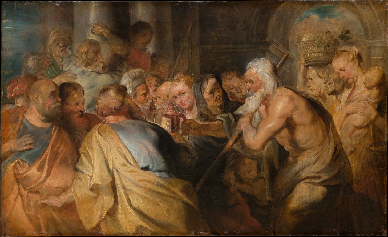 Diogenes på jakt etter en ærlig mann av Peter Paul Rubens