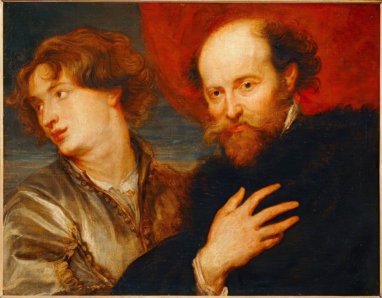 Idealisert dobbeltportrett av van Dyck og Rubens av Peter Paul Rubens