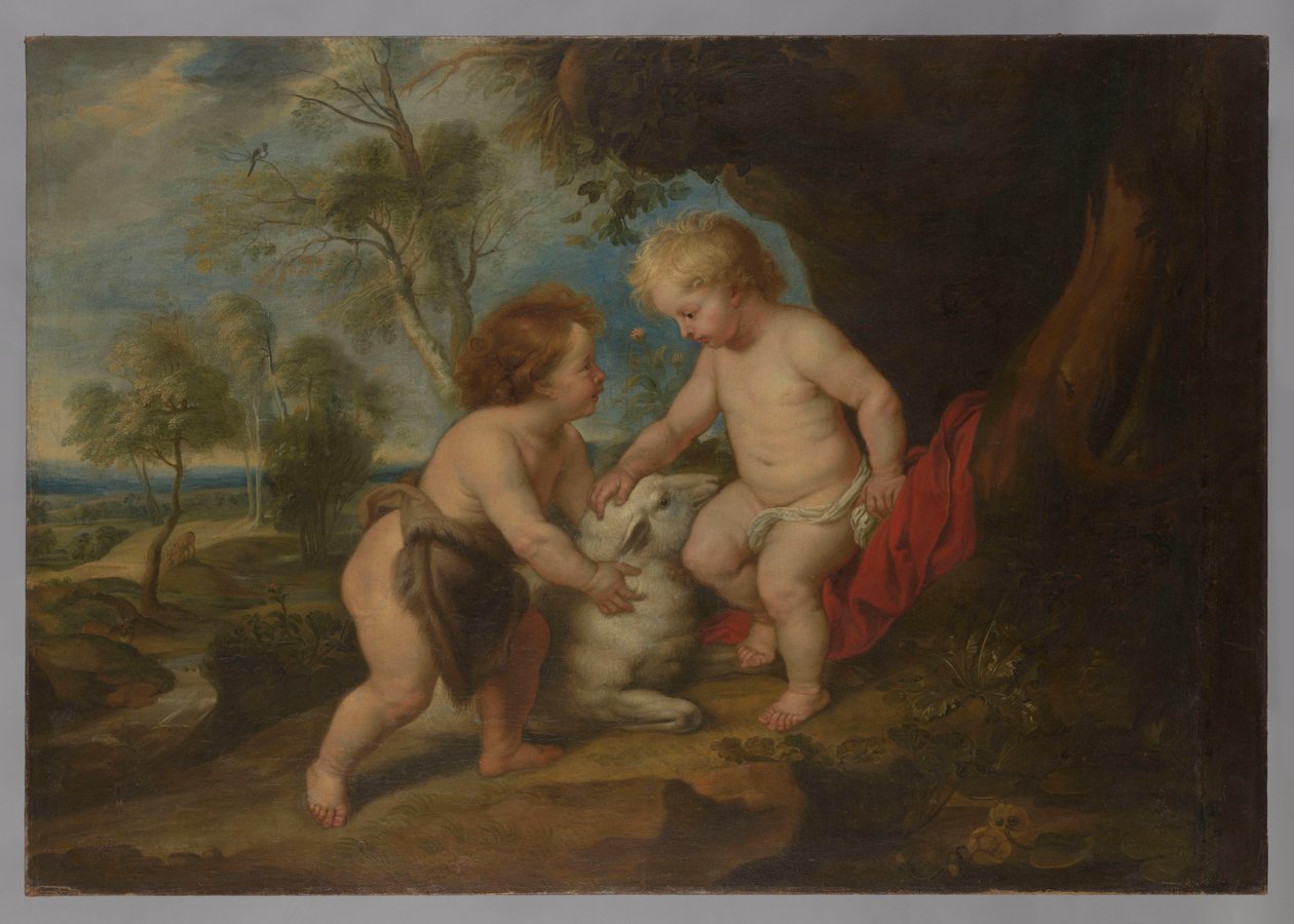 Jesusbarnet og den hellige Johannes Døperen av Peter Paul Rubens