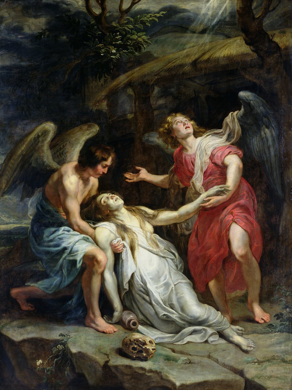 Ecstasy of Mary Magdalene, ca. 1619-20 (olje på lerret) av Peter Paul Rubens