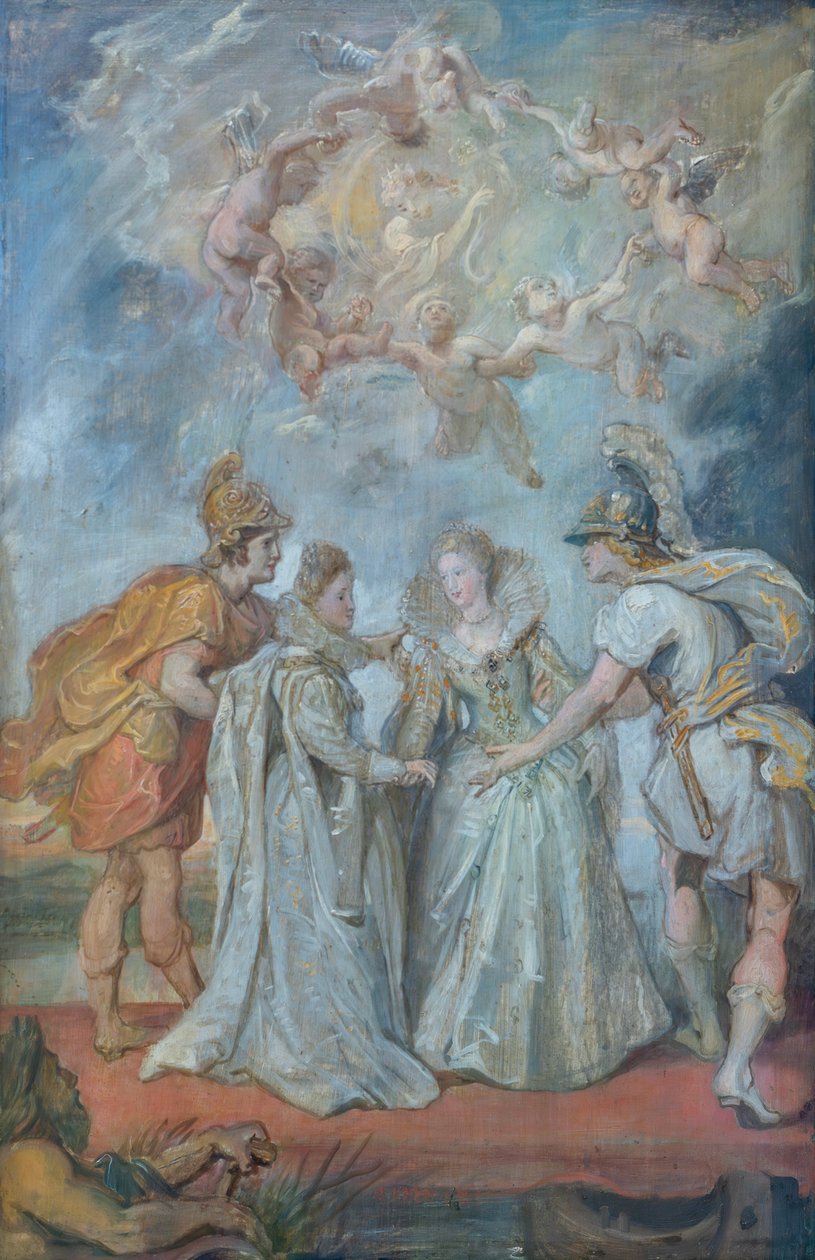 Familieutveksling av prinsessene mellom Spania og Frankrike 9. november 1615 av Peter Paul Rubens
