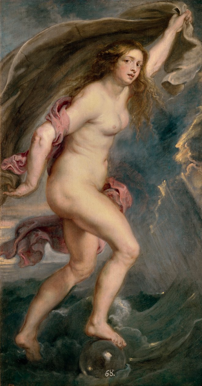 Fortune - Rubens, Pieter Paul (1577-1640) - 1636-1638 - Olje på lerret - 182,3x101 - Museo del Prado, Madrid av Peter Paul Rubens