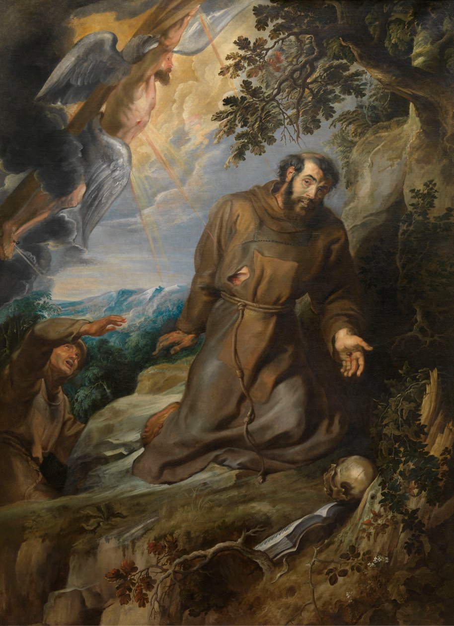 Frans av Assisi mottar stigmata av Peter Paul Rubens