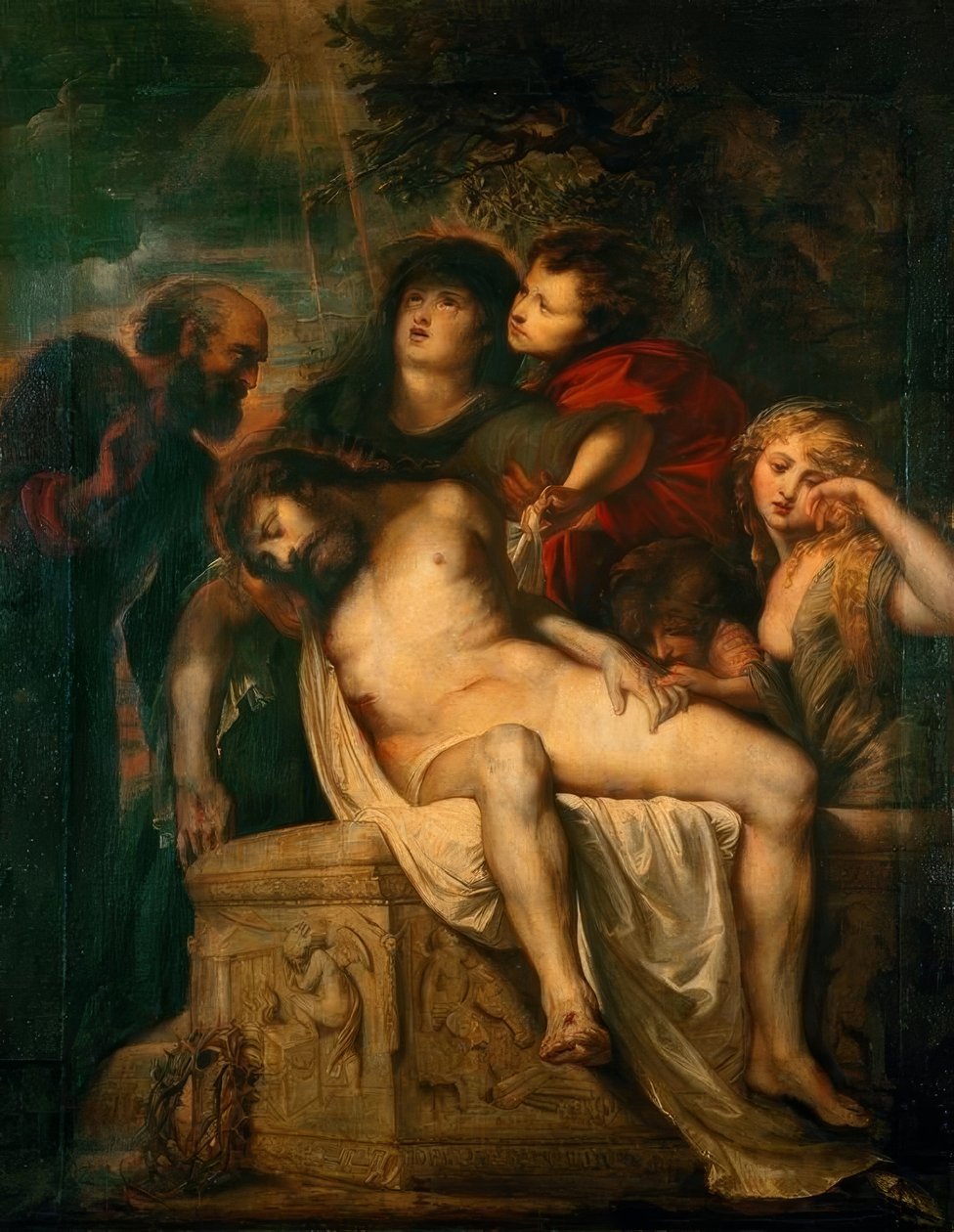 Grablegung Christi av Peter Paul Rubens