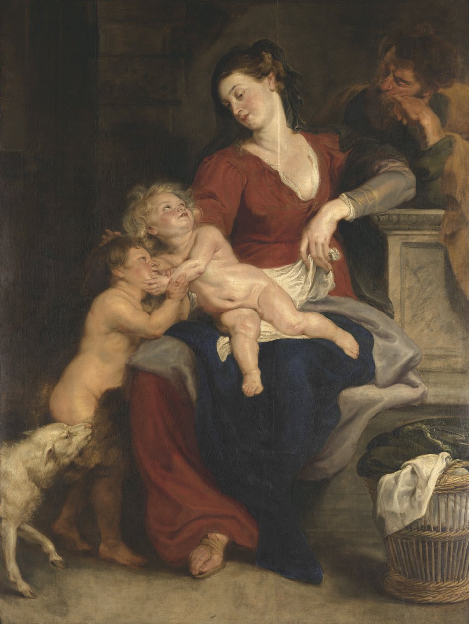 Hellig familie med kurven av Peter Paul Rubens