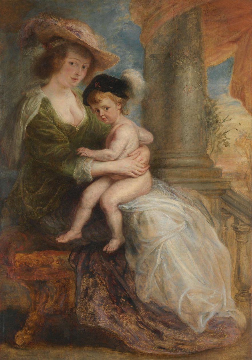 Helene Fourment med sin førstefødte sønn Frans av Peter Paul Rubens