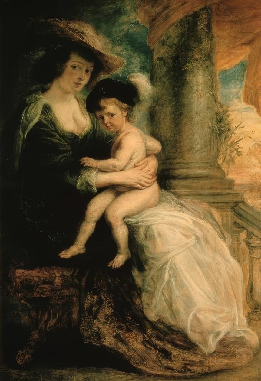 Helene Fourment med sin førstefødte sønn Frans av Peter Paul Rubens