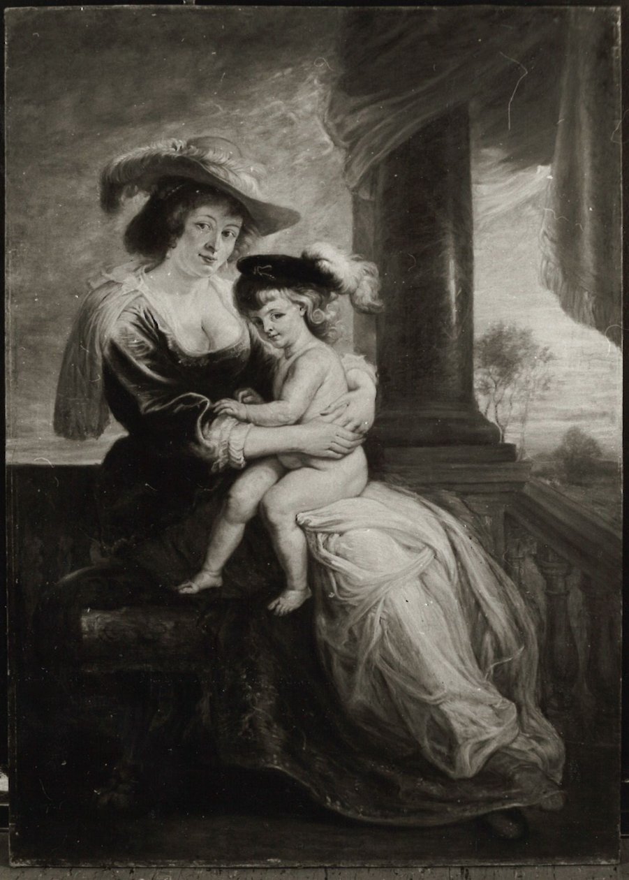 Hélène Fourment og hennes sønn Frans (kopi etter) av Peter Paul Rubens