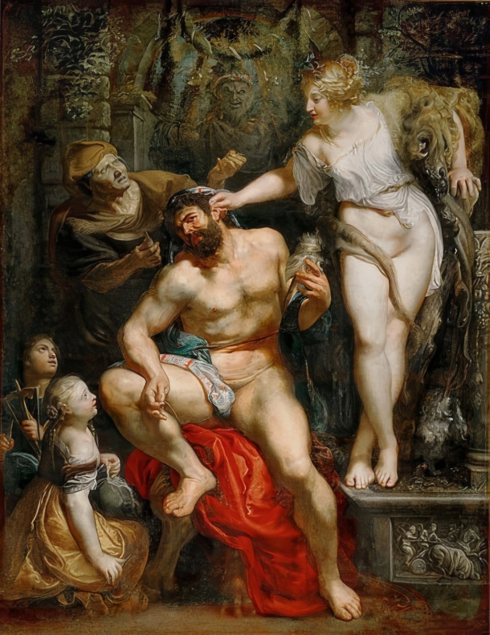 Hercules og Omphale. 1602-05 av Peter Paul Rubens