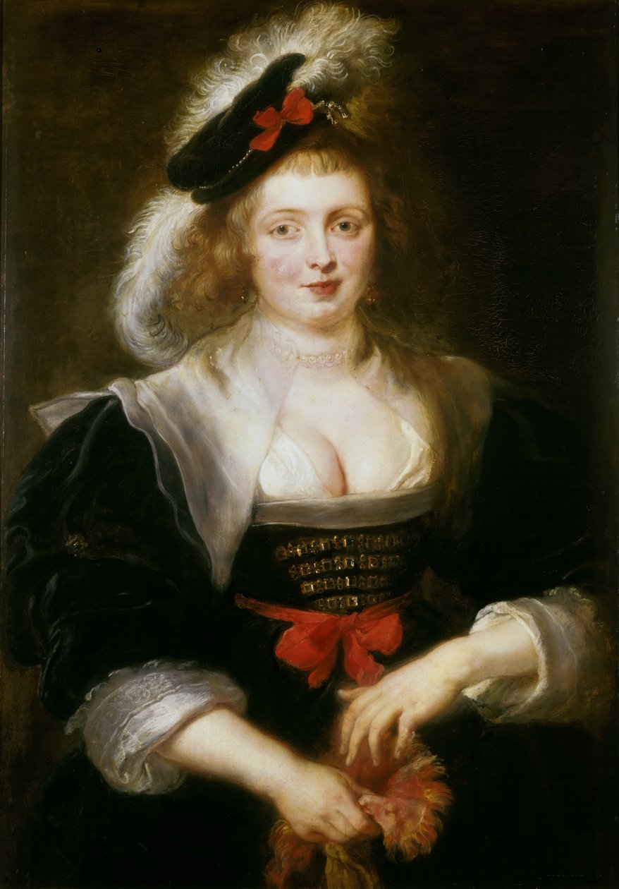 Hélène Fourment Tar på en hanske, ca 1631. av Peter Paul Rubens