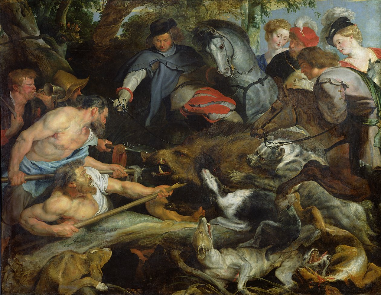 Jakt på villsvin, ca. 1615-16 av Peter Paul Rubens