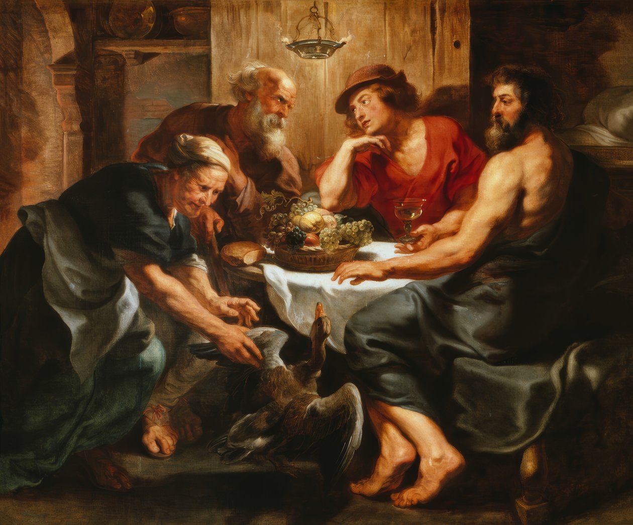 Jupiter og Merkur med Filemon og Baucis av Peter Paul Rubens