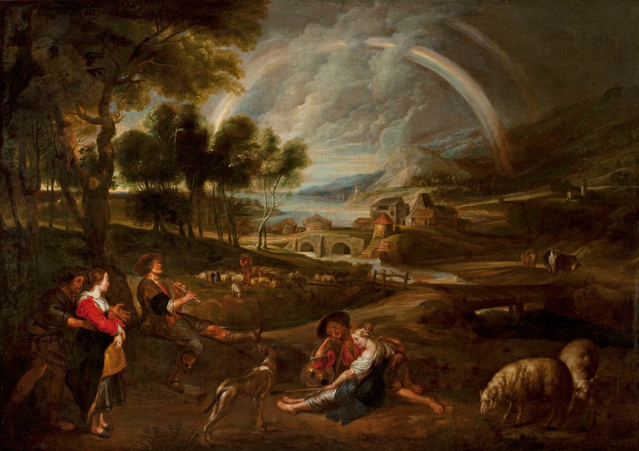 Landskap med regnbue av Peter Paul Rubens