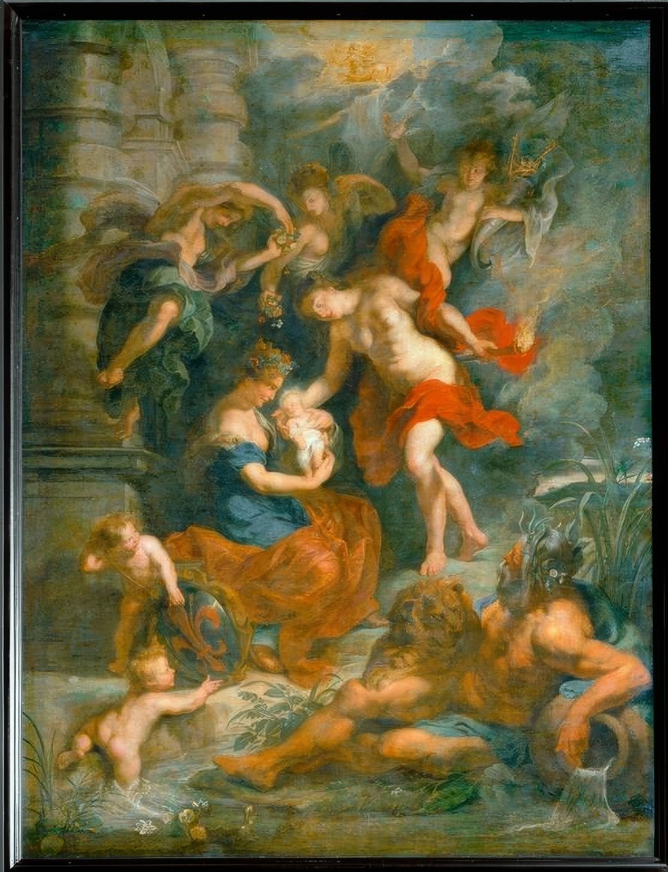 Dronning Marie de Medicis fødsel i Firenze 26. april 1573 av Peter Paul Rubens