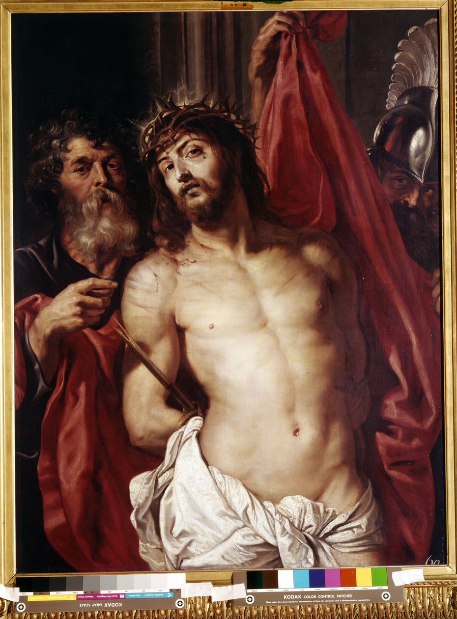 Tornekrone, Ecce Homo (Tornekrone, Ecce Homo). Maleri av Peter Paul (Pierre-Paul) Rubens (eller Peter Paul eller Petrus Paulus) (1577-1640)). Olje på tre av Peter Paul Rubens